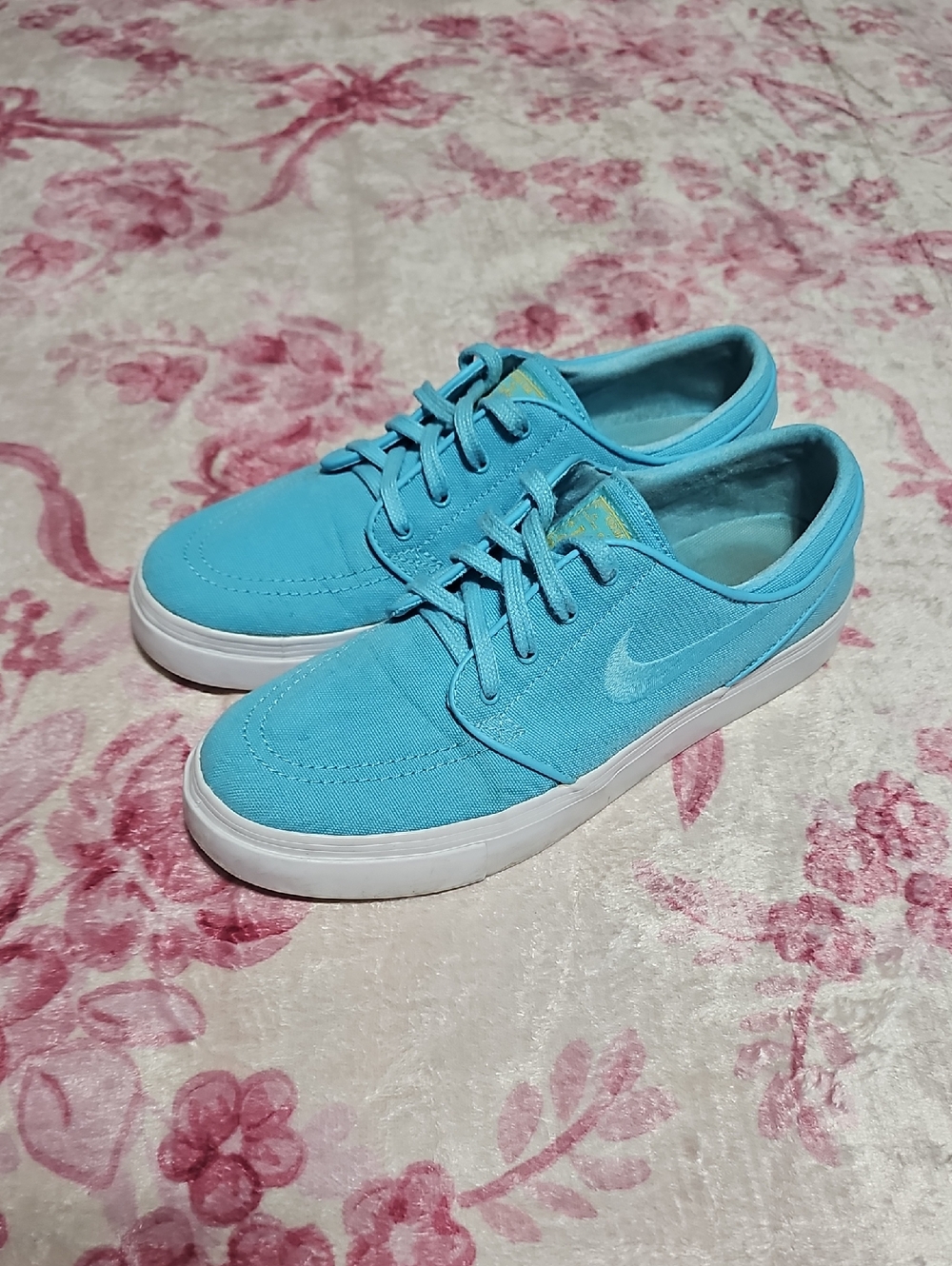 Nike SB Stefan Janoski Canvas Light Blue Skate Shoes 85562-447 Mens 6.5 Womens 8